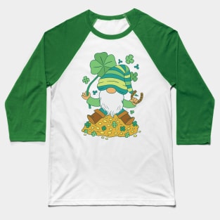 St. Patricks Day - Lucky Gnome Baseball T-Shirt